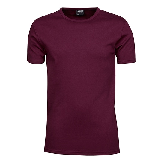 T-shirt Męski Slim Bawełna Organiczna Interlock TJ520 - Wine