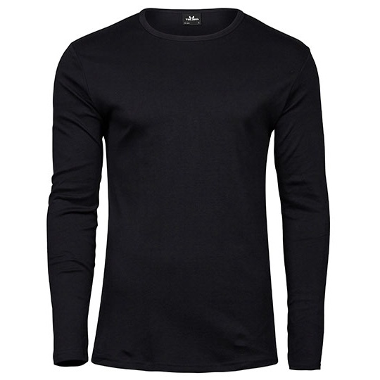 Koszulka Meska Slim Bawelna Organiczna Interlock TJ530 - Black
