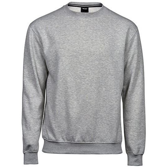 Bluza Klasyczna Bawełna Czesana Szczotkowana TJ5429 - Heather Grey