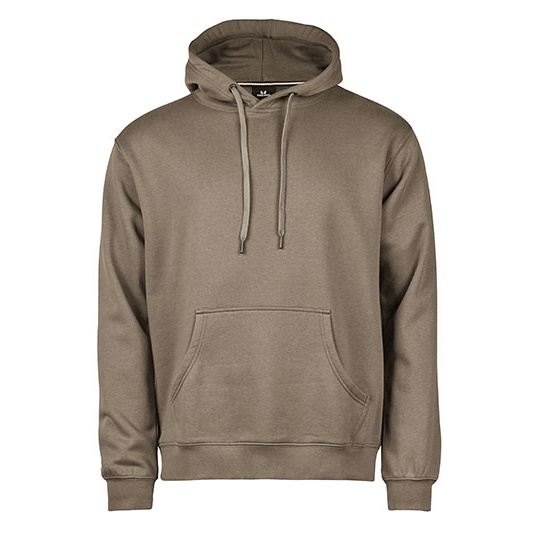 Bluza z Kapturem Klasyczna Bawełniana Szczotkowana TJ5430 - Clay