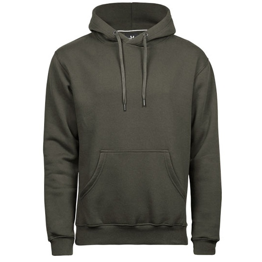 Bluza z Kapturem Klasyczna Bawełniana Szczotkowana TJ5430 - Deep Green