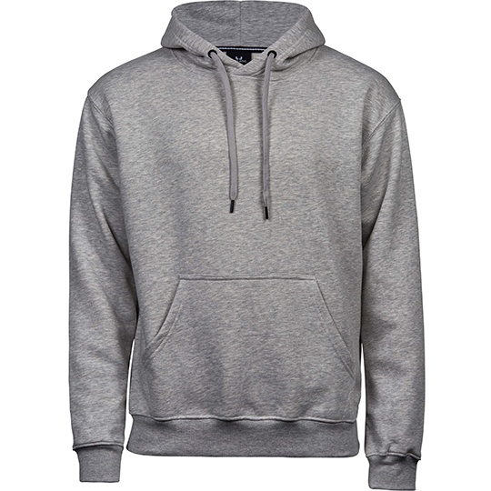 Bluza z Kapturem Klasyczna Bawelniana Szczotkowana TJ5430 - Heather Grey