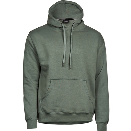 Bluza z Kapturem Klasyczna Bawelniana Szczotkowana TJ5430 - Leaf Green