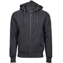 Bluza Męska na Zamek Kaptur Bawełniana Szczotkowana TJ5435N - Dark Grey (Solid)