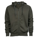 Bluza Męska na Zamek Kaptur Bawełniana Szczotkowana TJ5435N - Deep Green