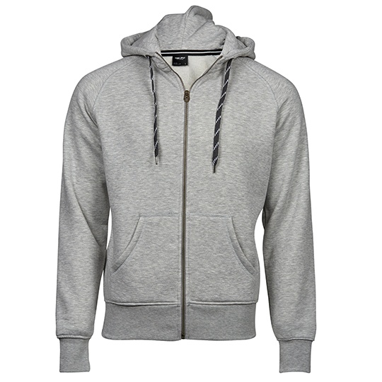 Bluza Meska na Zamek Kaptur Bawelniana Szczotkowana TJ5435N - Heather Grey