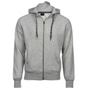 Bluza Męska na Zamek Kaptur Bawełniana Szczotkowana TJ5435N - Heather Grey