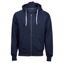Bluza Męska na Zamek Kaptur Bawełniana Szczotkowana TJ5435N - Navy