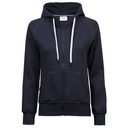 Bluza Damska Slim Bawełniana z Kapturem i Zamkiem TJ5436N - Navy