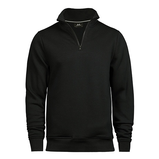 Bluza Dresowa Bawelniana Z Zamkiem TJ5438 - Black