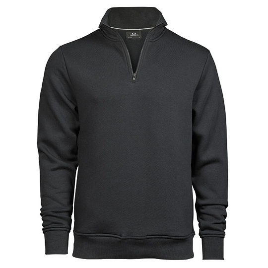 Bluza Dresowa Bawelniana Z Zamkiem TJ5438 - Dark Grey (Solid)