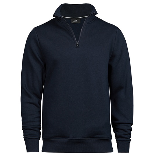 Bluza Dresowa Bawelniana Z Zamkiem TJ5438 - Navy