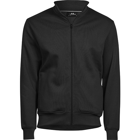 Bluza Zapinana na Zamek Bawelniana Szczotkowana TJ5440 - Black