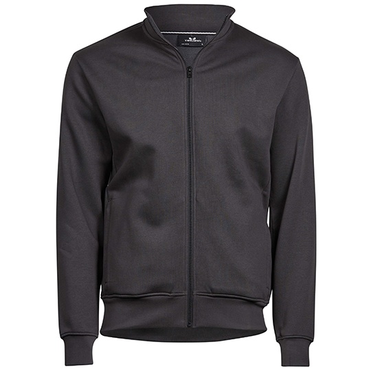 Bluza Zapinana na Zamek Bawelniana Szczotkowana TJ5440 - Dark Grey (Solid)