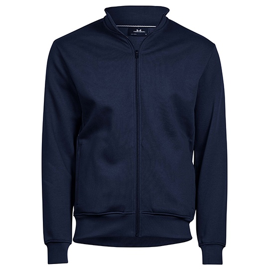 Bluza Zapinana na Zamek Bawelniana Szczotkowana TJ5440 - Navy