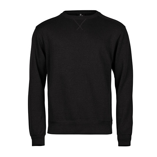 Bluza Okragly Dekolt Bawelniana Czesana TJ5504 - Black
