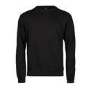 Bluza Okrągły Dekolt Bawełniana Czesana TJ5504 - Black