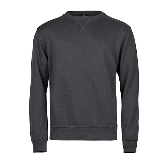 Bluza Okragly Dekolt Bawelniana Czesana TJ5504 - Dark Grey (Solid)