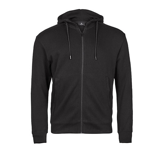 Bluza Interlock z Kapturem na Zamek TJ5508 - Black