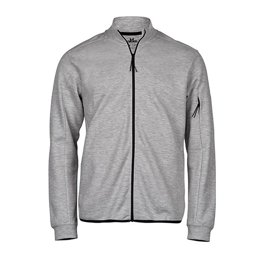 Bluza Sportowa Z Zamkiem Bawełna Czesana TJ5704 - Heather Grey