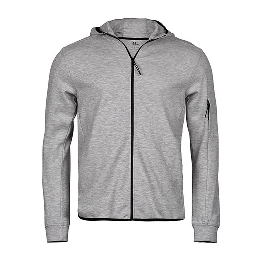 Bluza z kapturem na zamek Bawelna Czesana TJ5706 - Heather Grey