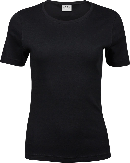 T-shirt Damski Slim Interlock Bawelna Organiczna TJ580N - Black