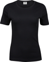 T-shirt Damski Slim Interlock Bawelna Organiczna TJ580N - Black