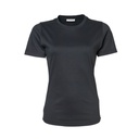 T-shirt Damski Slim Interlock Bawełna Organiczna TJ580N - Dark Grey (Solid)
