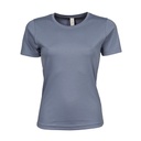 T-shirt Damski Slim Interlock Bawełna Organiczna TJ580N - Flint Stone