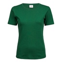 T-shirt Damski Slim Interlock Bawełna Organiczna TJ580N - Forest Green