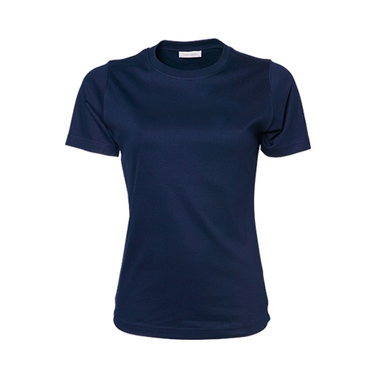 T-shirt Damski Slim Interlock Bawełna Organiczna TJ580N - Navy