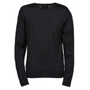 Sweter Męski Dopasowany Welna Merynosow TJ6000 - Black