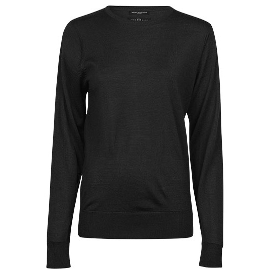Sweter Damski Dopasowany Welna Merynosow TJ6006 - Black
