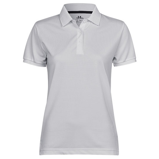 Koszulka Polo Damska Nowoczesny Kroj Odprowadzajaca Wilgoc TJ7001 - White