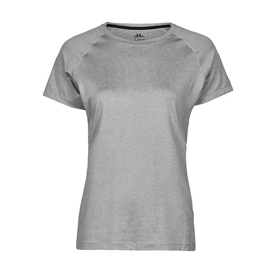 Koszulka Damska Slim Odprowadzajaca Wilgoc TJ7021 - Grey Melange