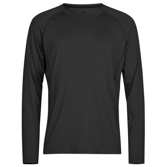 Koszulka Sportowa Dlugi Rekaw Slim Mikropoliester CoolDry TJ7022 - Black