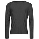 Koszulka Sportowa Długi Rękaw Slim Mikropoliester CoolDry TJ7022 - Black Melange