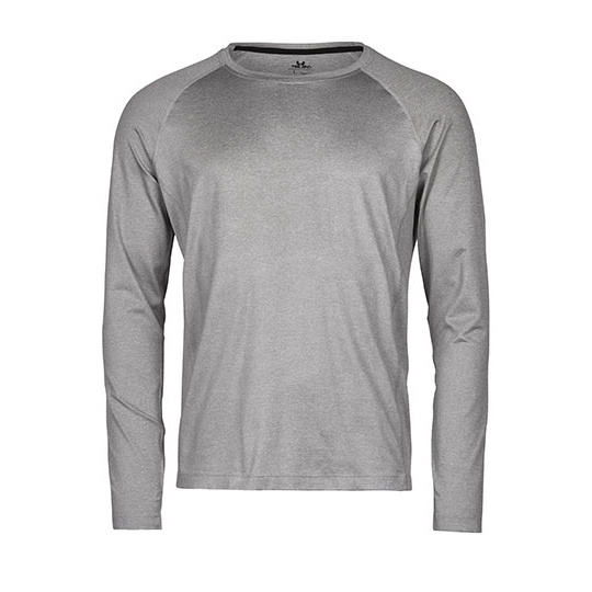 Koszulka Sportowa Dlugi Rekaw Slim Mikropoliester CoolDry TJ7022 - Grey Melange