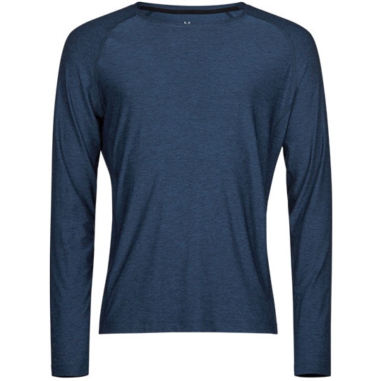 Koszulka Sportowa Dlugi Rekaw Slim Mikropoliester CoolDry TJ7022 - Navy Melange