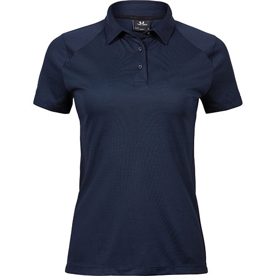 Koszulka Polo Damska Dopasowana Odprowadzajaca Wilgoc TJ7201 - Navy