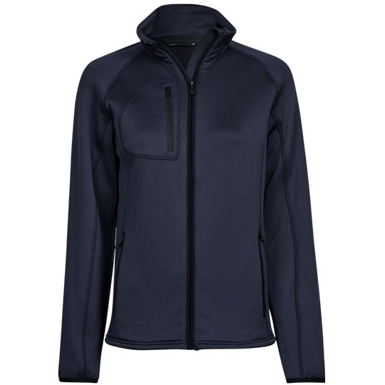 Damska dopasowana bluza stretch na zamek TJ9101 - Navy