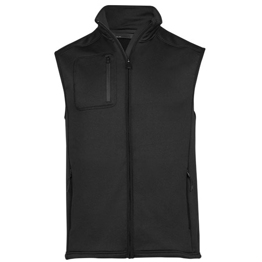 Bezrękawnik Męski Dopasowany Polarowy Stretch TJ9104 - Black