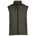Bezrękawnik Męski Dopasowany Polarowy Stretch TJ9104 - Deep Green