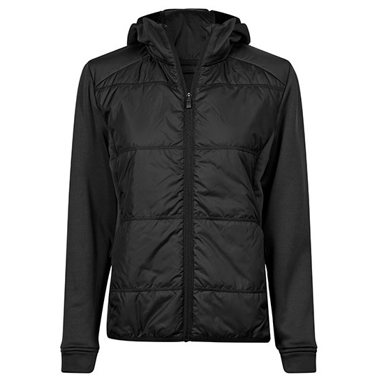 Kurtka Damska Hybrydowa Dopasowana TJ9113 - Black & Black