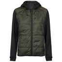 Kurtka Damska Hybrydowa Dopasowana TJ9113 - Deep Green & Black