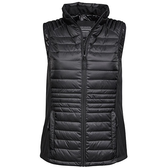 Kamizelka Damska Dopasowana Softshell Wodoodporna Oddychajaca TJ9625 - Black & Black