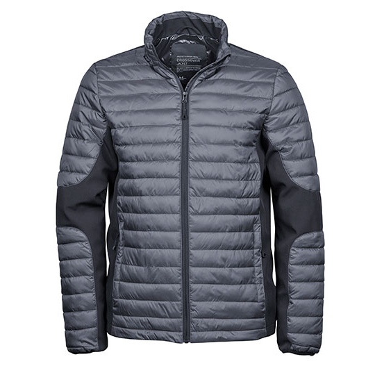 Kurtka Klasyczna Softshell Wodoodporna Oddychajaca TJ9626 - Space Grey & Black