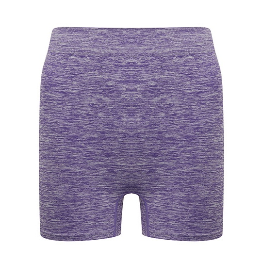 Szorty Damskie Bezszwowe Wysoki Stan Elastyczne TL301 - Purple Marl