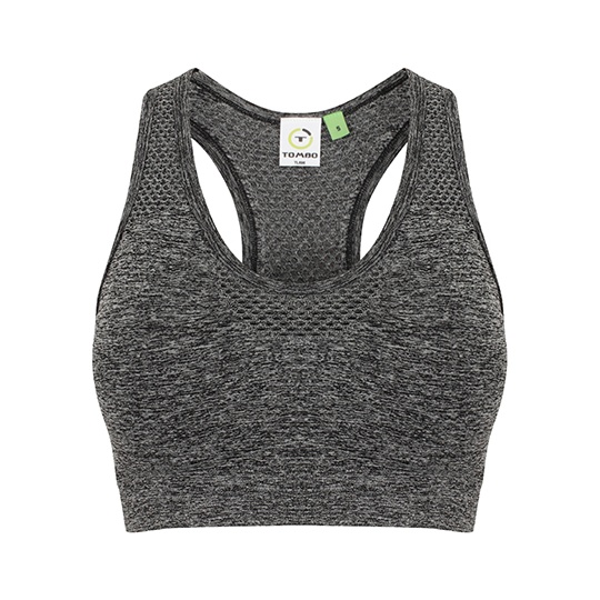 Bezszwowy stanik sportowy TL696 - Dark Grey Marl