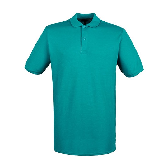 Koszulka Polo Męska Bawełniana Pika W101 - Bright Jade